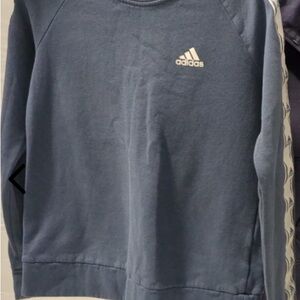 Adidas Men's Blue Crewneck Cardigan